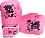 🥊 dtown kids boxing gloves: 4oz and 6oz youth gloves for age 3-9 - ideal for punching bag, kickboxing, muay thai, mma - boys & girls training gloves логотип