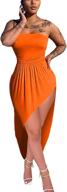 acelyn sleeveless strapless dresses dl8083 orange women's clothing and dresses logo