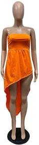 img 1 attached to Acelyn Sleeveless Strapless Dresses DL8083 Orange Women's Clothing and Dresses