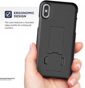 img 3 attached to 📱 iPhone Xs Belt Clip Case [DuraClip] - Slim Fit Holster Shell Combo (Rubberized Grip Finish) for Apple iPhone Xs - 2017/2018 Release (Smooth Black)