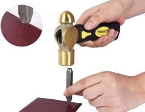 img 2 attached to 🔨 Precision Crafting: HimaPro One Pound Brass Metal Stamping Hammer with Complimentary Heart Stamp