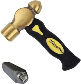 img 4 attached to 🔨 Precision Crafting: HimaPro One Pound Brass Metal Stamping Hammer with Complimentary Heart Stamp