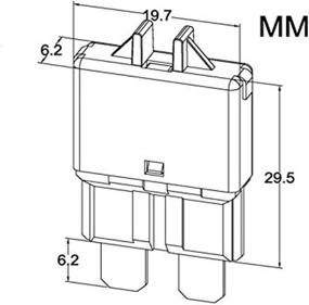 img 1 attached to ZOOKOTO 12V-28V Circuit Breaker: Resettable Industrial Electrical Solution