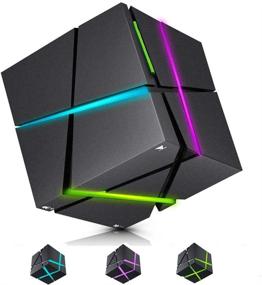 img 4 attached to 🎶 Enhance Your Sound Experience: EtoBesy Bluetooth Speakers with Colorful LED Light - Portable, Wireless Stereo Speaker for iPhone, Samsung, Tablet, Laptop, and More (Black)