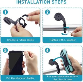 img 1 attached to 🚲 Upgraded Adjustable Bike Phone Mount - Detachable Silicone Bicycle Cell Phone Holder with 360° Rotation for iPhone 12 Pro, 12, 11, Galaxy S10, S9 - Compatible with Bike, Motorcycle