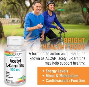 img 1 attached to Solaray Acetyl L Carnitine Supplement 500Mg