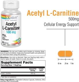 img 2 attached to Solaray Acetyl L Carnitine Supplement 500Mg