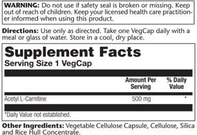 img 3 attached to Solaray Acetyl L Carnitine Supplement 500Mg