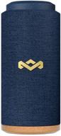 🔵 house of marley no bounds sport: wireless dual speaker pairing, 12-hour battery, water & dust-proof, quick charge, carabiner clip - blue logo