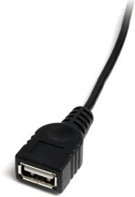 img 2 attached to StarTech.com USB A to Mini B Cable - 1 ft Black USB 2.0 F/M - USBMUSBFM1