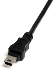 img 3 attached to StarTech.com USB A to Mini B Cable - 1 ft Black USB 2.0 F/M - USBMUSBFM1