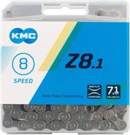 🔗 kmc z8.1 chain, 6/7/8 speed, 7.1mm, 116 links, grey logo