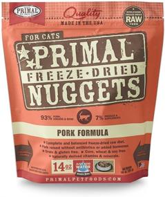 img 2 attached to 🐱 Primal Freeze Dried Cat Food Nuggets 14 oz Pork - Made in USA | Complete Raw Diet | Grain Free Topper/Mixer