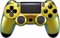 enhance your ps4 controller with extremerate chameleon gold green glossy front housing shell - custom faceplate for ps4 slim pro controller cuh-zct2 jdm-040/050/055 (controller not included) logo
