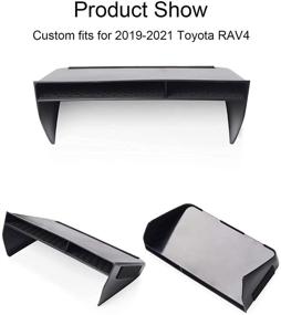 img 1 attached to 🚗 Toyota RAV4 Accessories 2021-2019: Center Console Organizer Shelf, Gear Shift Storage Tray Secondary Box Insert Divider - Non-Slip Organizer for Cellphone Wallet – 5th Gen RAV4