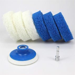 img 1 attached to 🧽 Top 7-Piece Drill Brush Attachment Set by Cooptop - Power Scrub Pad Cleaning Kit – Drill Power Scrubbing Attachment - Cleaning Scouring Pads