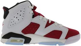 img 2 attached to Jordan Retro Carmine Carmine Black 384665 Girls' Shoes