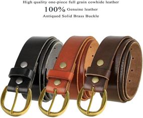 img 2 attached to Womens Casual Leather Antiqued Buckle Men's Accessories for Belts