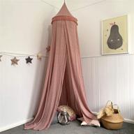 zeke and zoey dusty pink princess canopy with tassels - hanging hideaway tent for girls' beds. nursery decoration with slightly sheer drapes for child's play, reading, or room décor logo