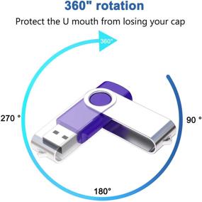 img 2 attached to Накопитель SRVR на 4 ГБ в упаковке из 10 штук - USB 2.0 флеш-накопитель с петлями, металлическим поворотом и светодиодным индикатором.