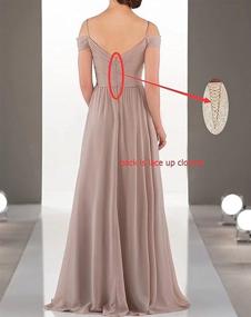 img 1 attached to Bridesmaid Dresses Ruffles Shoulder Wedding Women's Clothing for Dresses