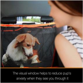 img 3 attached to 🐶 iBuddy Waterproof Dog Car Seat Cover with Mesh Window, Side Flaps and Seat Belt - Ultimate Protection for Back Seat of Cars/Trucks/SUVs - Durable, Anti-Scratch, Nonslip, Machine Washable Pet Car Seat Cover