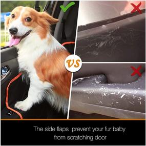img 1 attached to 🐶 iBuddy Waterproof Dog Car Seat Cover with Mesh Window, Side Flaps and Seat Belt - Ultimate Protection for Back Seat of Cars/Trucks/SUVs - Durable, Anti-Scratch, Nonslip, Machine Washable Pet Car Seat Cover