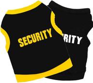 🐾 soft breathable dog tank tops: pack of 2 sleeveless pet shirts for small dogs and cats - security design (black+black yellow), small логотип