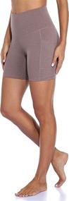 img 3 attached to 🩳 Colorfulkoala Women's High Waisted Biker Shorts with Pockets - 6" Inseam for Workout & Yoga