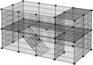 🐰 songmics small animal playpen: premium two-story rabbit guinea pig cage with zip ties included - indoor villa for bunnies & puppies, black ulpi02h logo