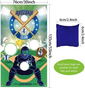 img 3 attached to ⚾️ Sport Theme Baseball Toss Game Set – 3 Bean Bags, Indoor & Outdoor Fun, Perfect for Parties & Decorations