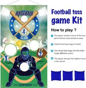 img 2 attached to ⚾️ Sport Theme Baseball Toss Game Set – 3 Bean Bags, Indoor & Outdoor Fun, Perfect for Parties & Decorations