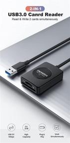 img 2 attached to 📸 SNANSHI SD Card Reader USB 3.0 + 2-in-1 Card Reader for SDXC, SDHC, SD, MMC, RS-MMC, Micro SDXC, Micro SD, Micro SDHC UHS-I Cards