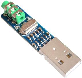 img 4 attached to 🔊 USB Powered PCM2704 Sound Card Decoding Module DAC Decoder Board for PC Computer by HiLetgo - 5V