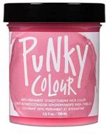 💇 punky colour the original semi-permanent conditioning hair color dye - cotton candy (3.5 oz / 100 ml) + sleek tint brush logo
