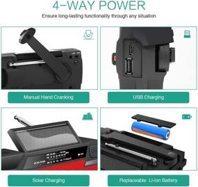 img 1 attached to 📻 Новое аварийное кривошипное радио 2021 года | Переносное солнечное радио с NOAA Weather Radio | Поддерживает AM/FM/WB | Зарядное устройство 4000 мАч | Сигнал SOS | Фонарик | Идеально подходит для дня отдыха, дома и любителей альпинизма