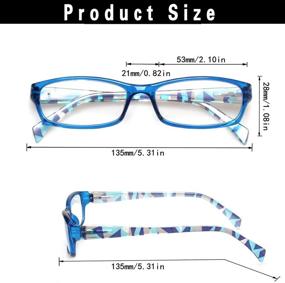 img 3 attached to 👓 Ladies Fashion Reading Glasses - Pack of 5 Quality Readers with Spring Hinges for Women