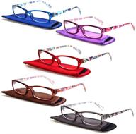 👓 ladies fashion reading glasses - pack of 5 quality readers with spring hinges for women logo