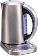 hamilton beach professional digital lcd tea kettle, 1.7l, variable temperature control, cordless, silver (41028) логотип