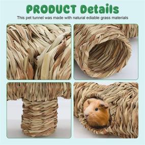 img 2 attached to 🐹 BWOGUE Hamster Grass Tunnel Toy - Fun Hideaway for Guinea Pigs, Rats, Ferrets, Chinchillas & More!