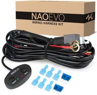 naoevo 10ft wiring harness, specially customized for 6 modes led light bar, 12v 40a relay for easy mode switching - 2 leads logo