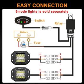 img 1 attached to NAOEVO 10FT Wiring Harness, Specially Customized for 6 Modes LED Light Bar, 12V 40A Relay for Easy Mode Switching - 2 Leads