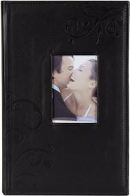 img 3 attached to 📸 DesignOvation Cloudscape Collection Black Faux Leather Photo Album, Holds 300 4x6 Photos, Bundle of 4