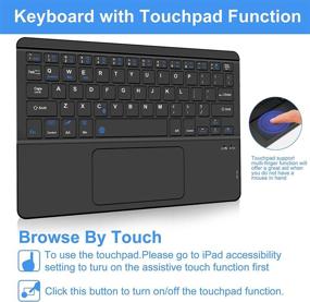 img 3 attached to Versatile Keyboard Case with Bluetooth & Backlit Trackpad for iPad 9th/8th/7th Gen & Pro/Air 3rd Gen