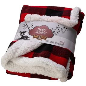 img 4 attached to 🍼 Plush Sherpa Fleece Reversible Plaid Baby Blanket – Ultra Soft, Cozy, Washable, Wide Size for Extra Warmth & Comfort – Adorable Throw Blanket for Kids