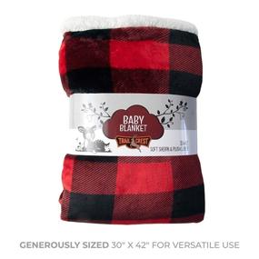 img 3 attached to 🍼 Plush Sherpa Fleece Reversible Plaid Baby Blanket – Ultra Soft, Cozy, Washable, Wide Size for Extra Warmth & Comfort – Adorable Throw Blanket for Kids