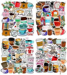 img 4 attached to ☕ Classic Style Coffee Stickers: 100 Waterproof Vinyl Decals for Water Bottle, Computer, Guitar, Phone, Bike, Motorcycle - Cute Cartoon Coffee Cup Themed