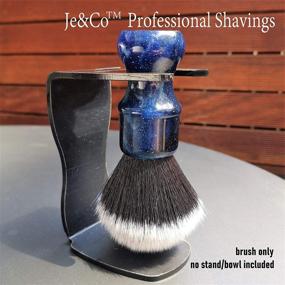 img 2 attached to Je&amp;Co Luxury Synthetic Shaving Brush: Aesthetic Resin Handle, 24mm Extra Dense Knot - A Premium Grooming Essential!