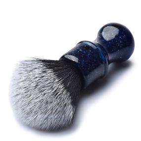 img 3 attached to Je&amp;Co Luxury Synthetic Shaving Brush: Aesthetic Resin Handle, 24mm Extra Dense Knot - A Premium Grooming Essential!