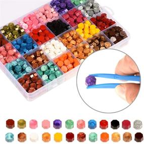 img 3 attached to 📨 Triwol 672pcs Wax Letter Seal Kit: Wax Seal Beads, Warmer, Envelopes, Stamp & Metallic Pen – Perfect for Sealing Envelopes, Crafts & Decoration